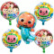 Cocomelon Theme Foil Balloons 5 pc set 