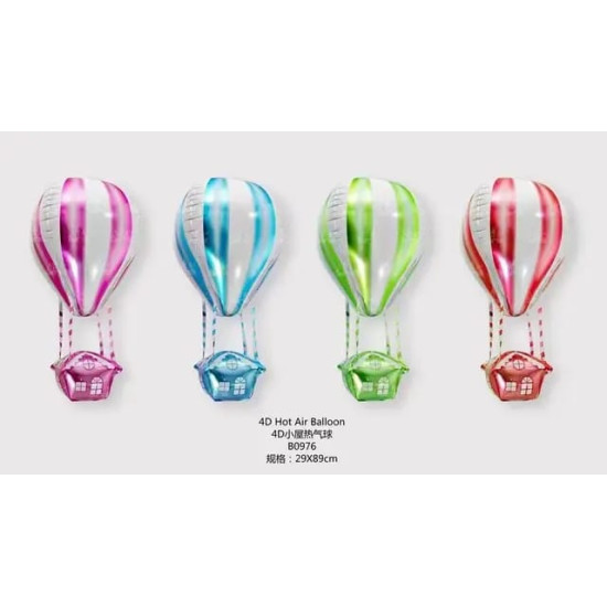 Hot Air parachute 4D Foil Balloon Big Size