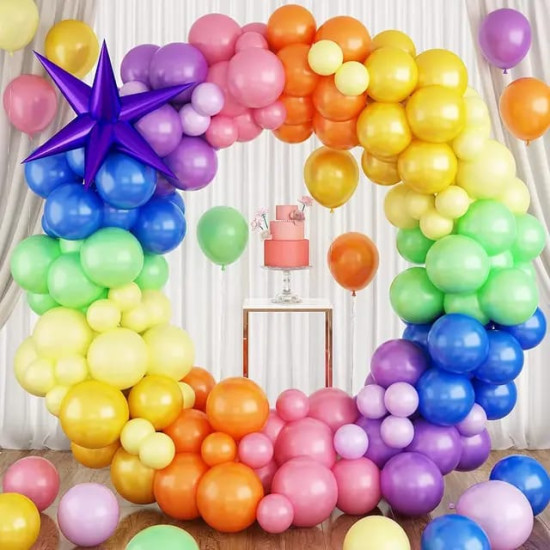 Metallic simple pearl finish look balloons 10pc