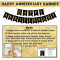 Happy Anniversary Gold embossed Paper bunting Hanging Banner