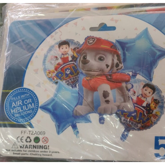 Paw Patrol Cartoon Decoration-Set of 5