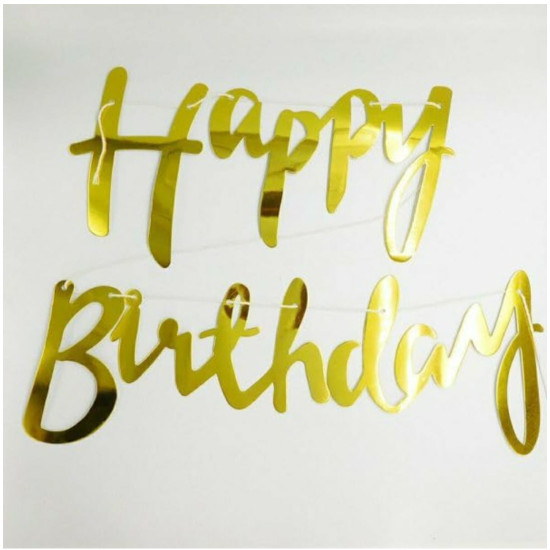 Happy Birthday cursive paper Banner 