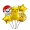 Pokemon theme Kids Birthday Party Decoration Pkachu Character Foil Balloon (Set of 5pcs.)