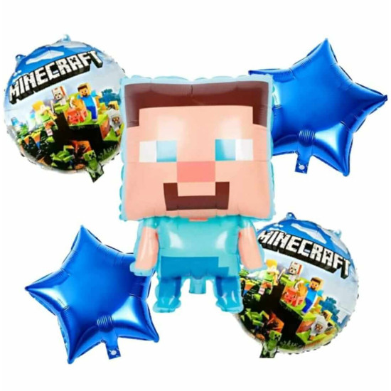 Miner Crafting Foil Balloons for Mine Theme Gaming Birthday