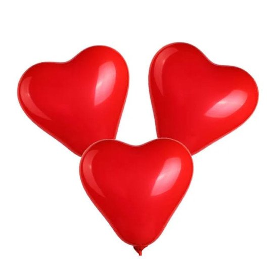 Heart shaped latex rubber balloon set of 25pc