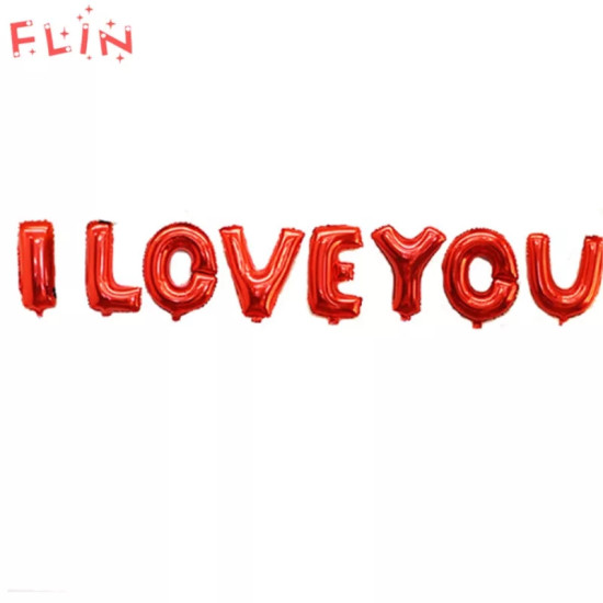 I Love You Foil Balloon Set (Red)