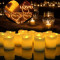 Tea light candle led Acrylic Flameless And Smokeless Decorative Candles(Pack of 6, Yellow, 2 Cm)