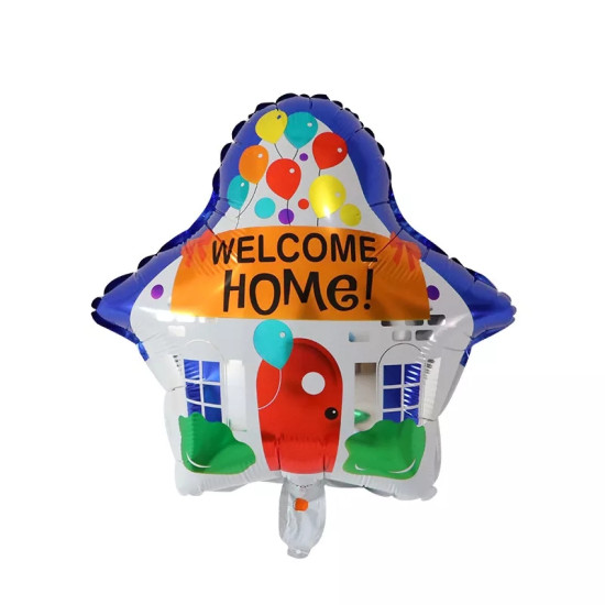 Welcome Home Balloons With House Shaped Balloons - 19 Inch Welcome Home Decorations Welcome Baby At Home Decoration |