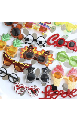 Funky funny party goggles eye mask for valentines day pre wedding,events photoshoot props- Multi color