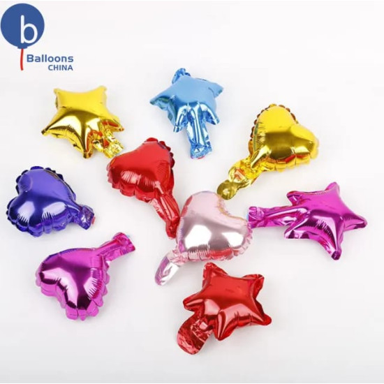 10pcs/pack 10-inch Red Aluminum Foil Star Shaped Balloons, Party Decoration