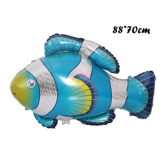Clown Fish Blue 27X34 inch (Big Size) Ocean Animal Theme
