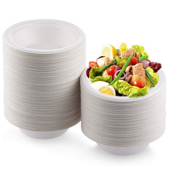 Disposable Eco-Friendly Biodegradable Bowl for Party, 180ml, 6 Inch