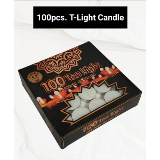 Tealight Candles for Home Decoration (Set of 50  White)