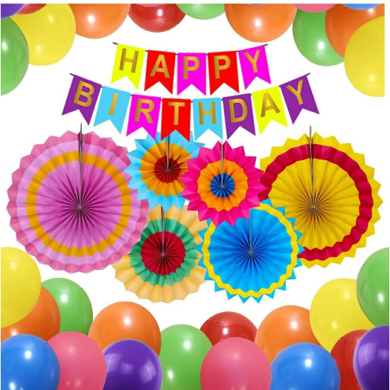 Happy Birthday Balloons Decoration Kit - 47Pcs Multicolour