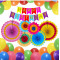 Happy Birthday Balloons Decoration Kit - 47Pcs Multicolour